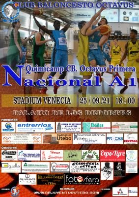 Cartel encuentro PRIMERA NACIONAL A1 (QUIMICAMP CB. OCTAVUS & ST. VENECIA).