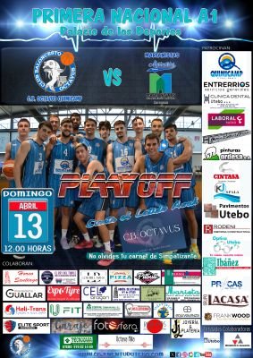 Cartel encuentro PRIMERA NACIONAL A1 PLAYOFF (CB. OCTAVUS QUIMICAMP & MARIANISTAS)<br />Fotografía: CB OCTAVUS